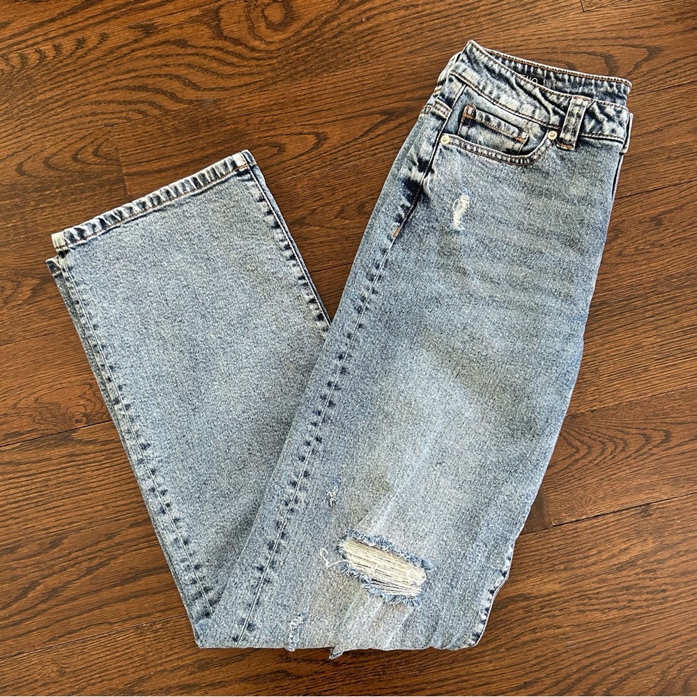 Buffalo David Bitton Distressed Straight Jeans - Size 28